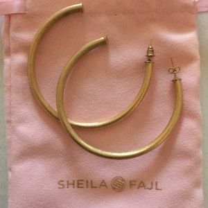 SHEILA FAJL everyone's favorite hoops brushed gold